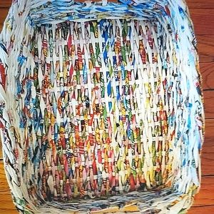 Basket made of Candy and Gum Wrappers